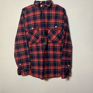 Plaid Flannel Shirt - Red and Black